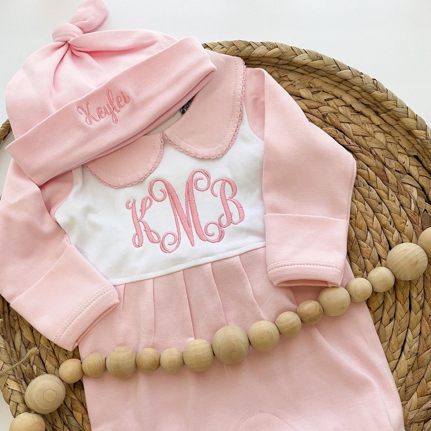 Baby Girl Coming Home Outfit, Monogrammed Footie, Hospital Outfit