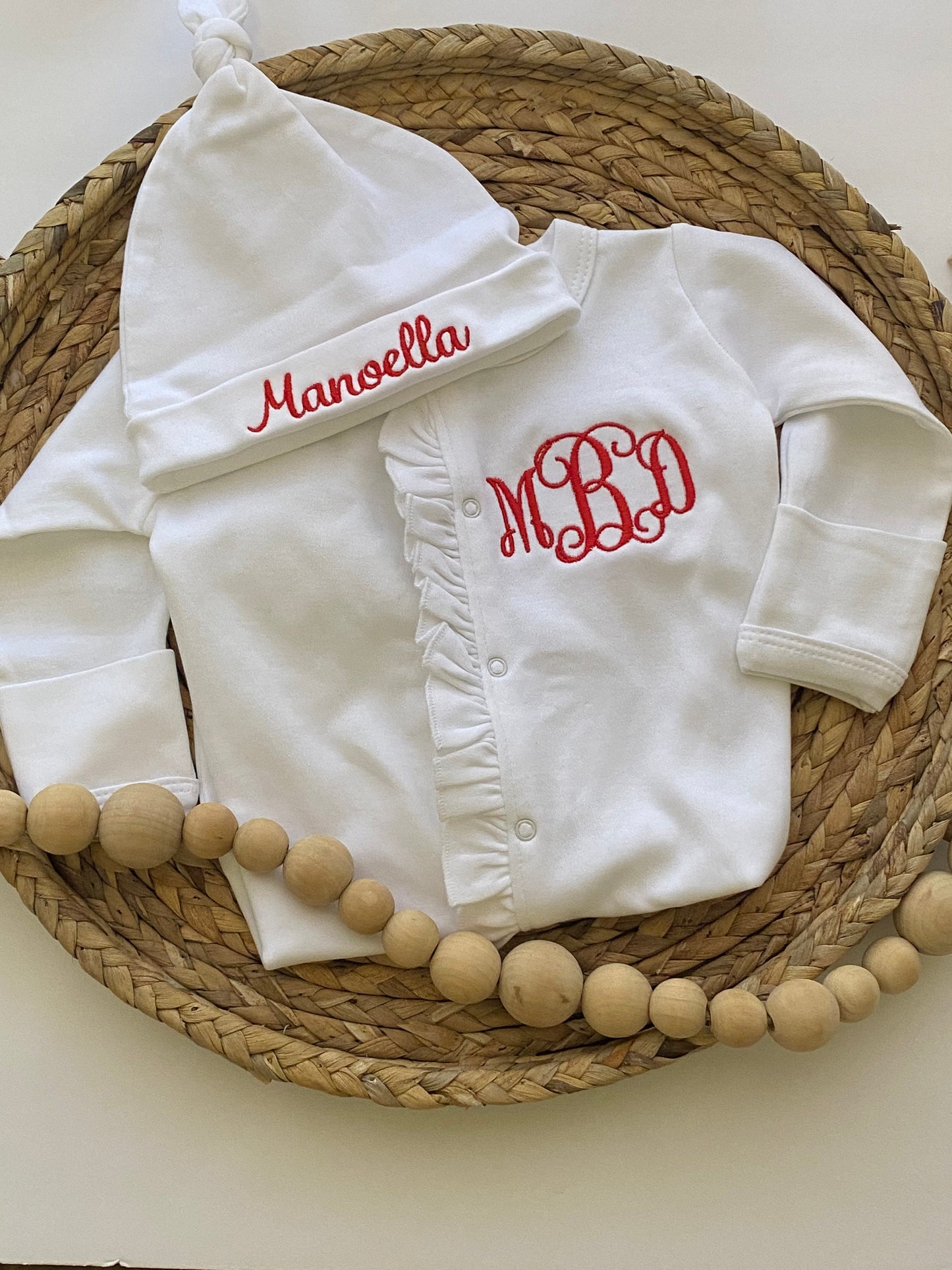 Personalized Baby Girl Hospital Outfit, Baby Shower Gift, Coming Home Clothing, Expectant Mothers Present