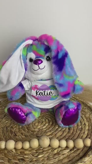 Personalized Easter Bunny, Easter Gift for Kids, Easter Basket, Custom Stuffed Bunny