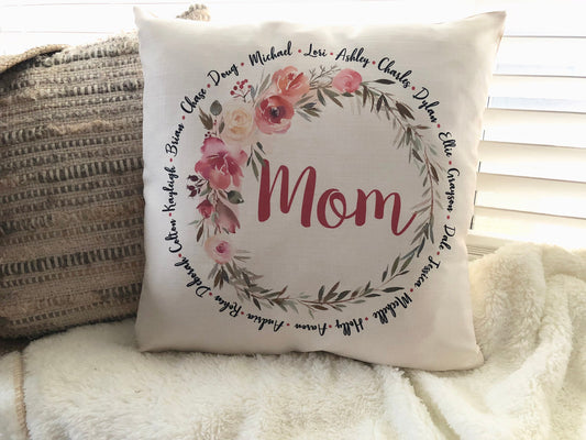 Personalized Pillow - Gifts for Mom - Gifts for Her - Personalized Pillow Mothers Day- Personalized Mothers Day Gift