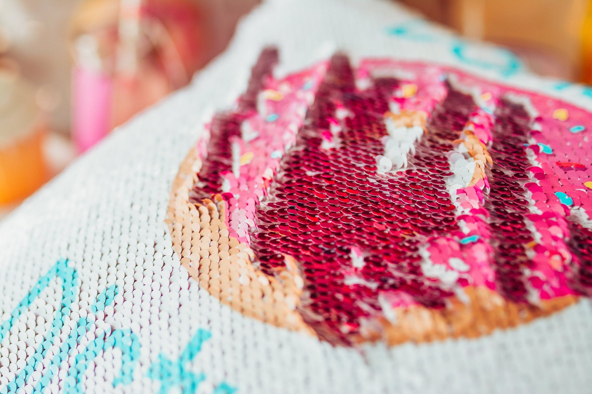 Donut Birthday Gift - Personalized Sequin Pillow - Donut Party - Gift for Her