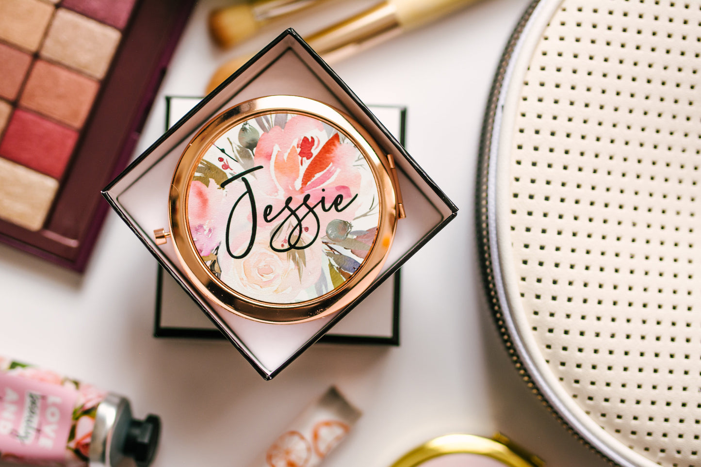 Personalized Bridesmaid Gifts - Bachlorette Party Gifts - Personalized Compact Mirror - Bridal Party Gifts