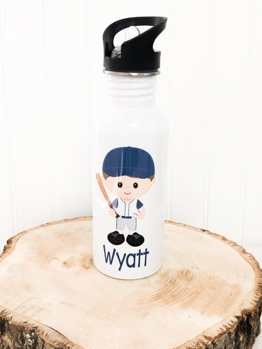 Back to School Waterbottle - Baseball Waterbottle - Custom Water Bottle - Sports Waterbottle - Personalized Christmas Gift