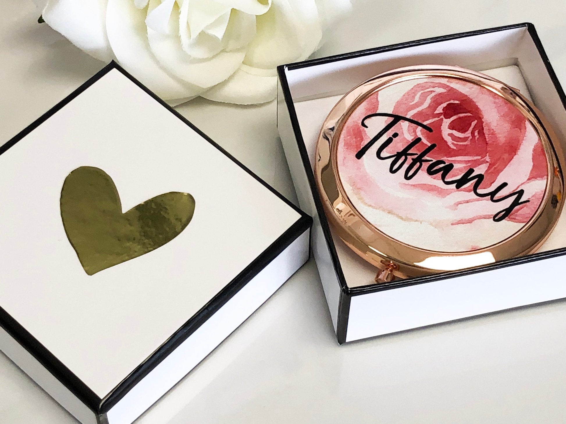 Bridesmaid Proposal Gift - Personalized Compact Mirror - Bridal Party Gifts