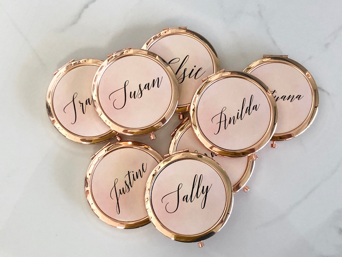 Bridesmaid Gift - Personalized Compact Mirror - Bridesmaid Proposal - Bridal Party Gifts