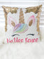 Unicorn Birthday Sequin Pillow Cover - Custom Reversible Sequin Pillow Cover - Hidden Message Pillow cover - Birthday Pillow Cover