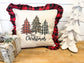 Christmas Pillowcase, Pillow Cover, Rustic Christmas,