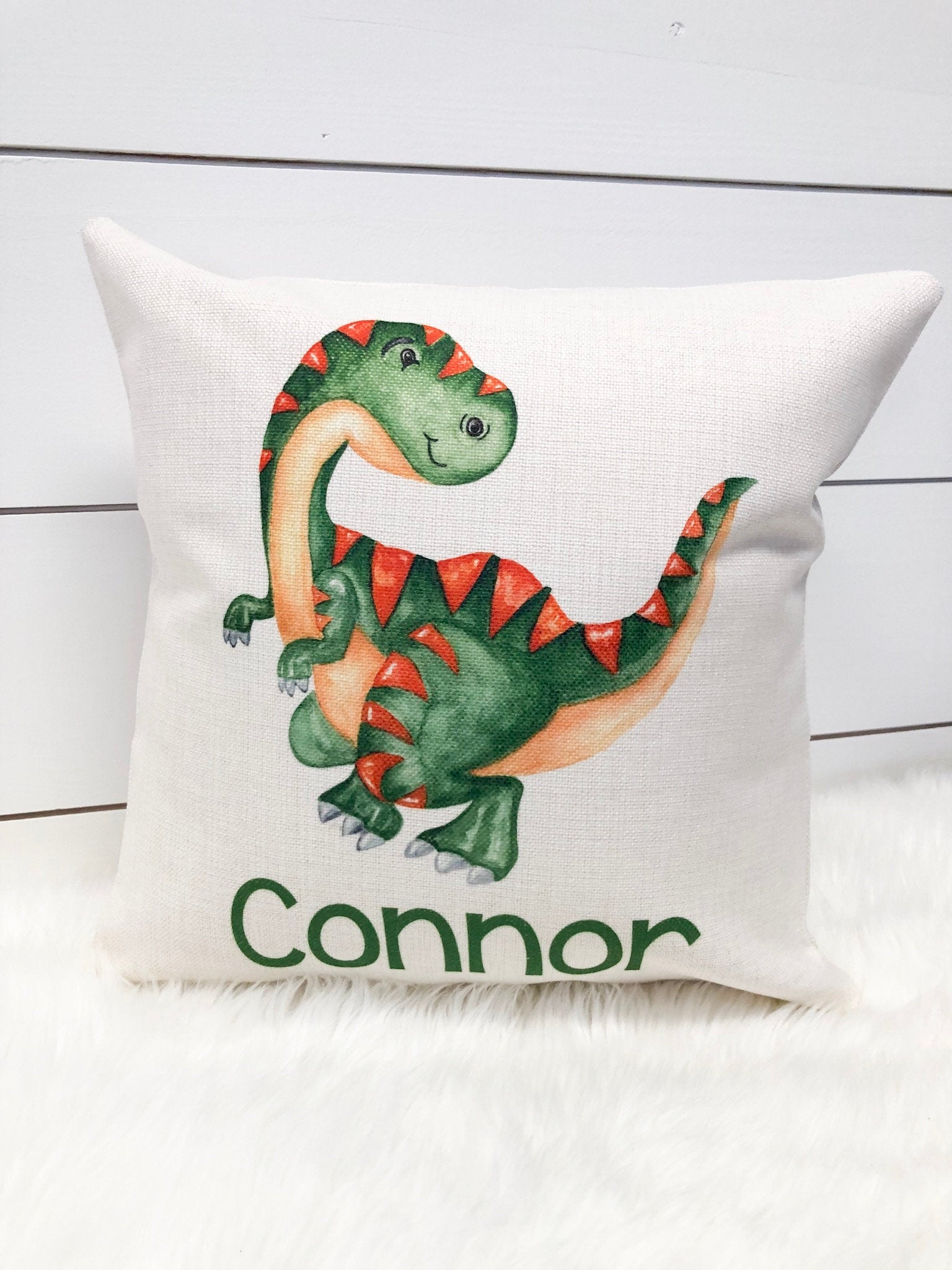 Personalized Dinosaur Gift, Reading Pillow, Storybook Pillow, Christmas Gift for Boys,