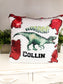 Dinosaur Sequin Pillow Cover - Personalized Boy Gift - Custom Reversible Sequin Pillow Cover