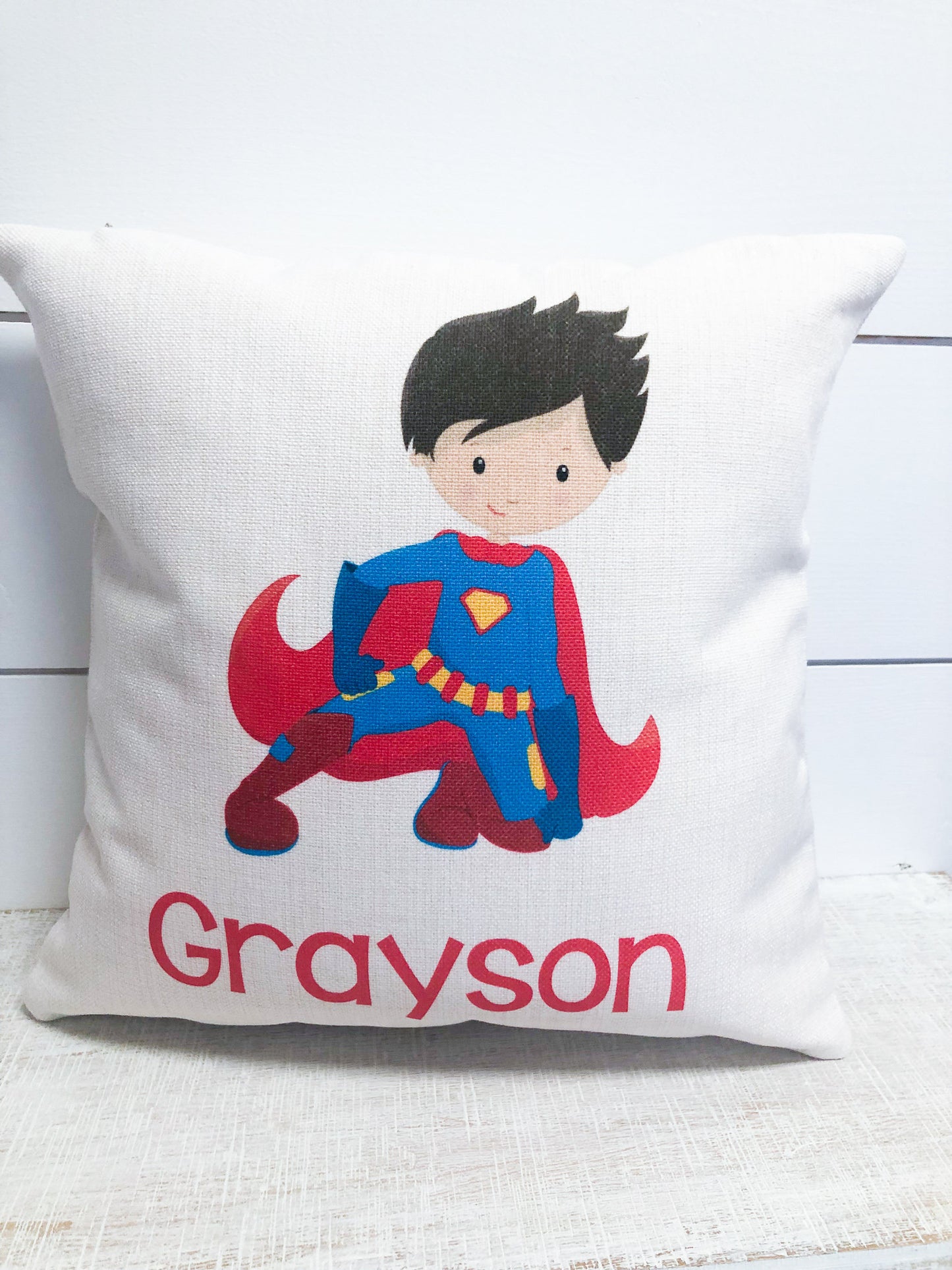 Christmas Gift for Boy, Personalized Pillow, Superhero Book Pillow