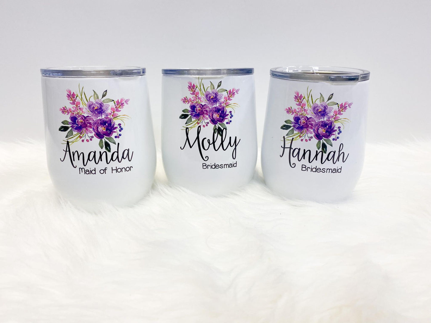 Personalized Bridesmaid Wine Tumbler, Gift for Bridesmaid, Custom Wine Tumbler