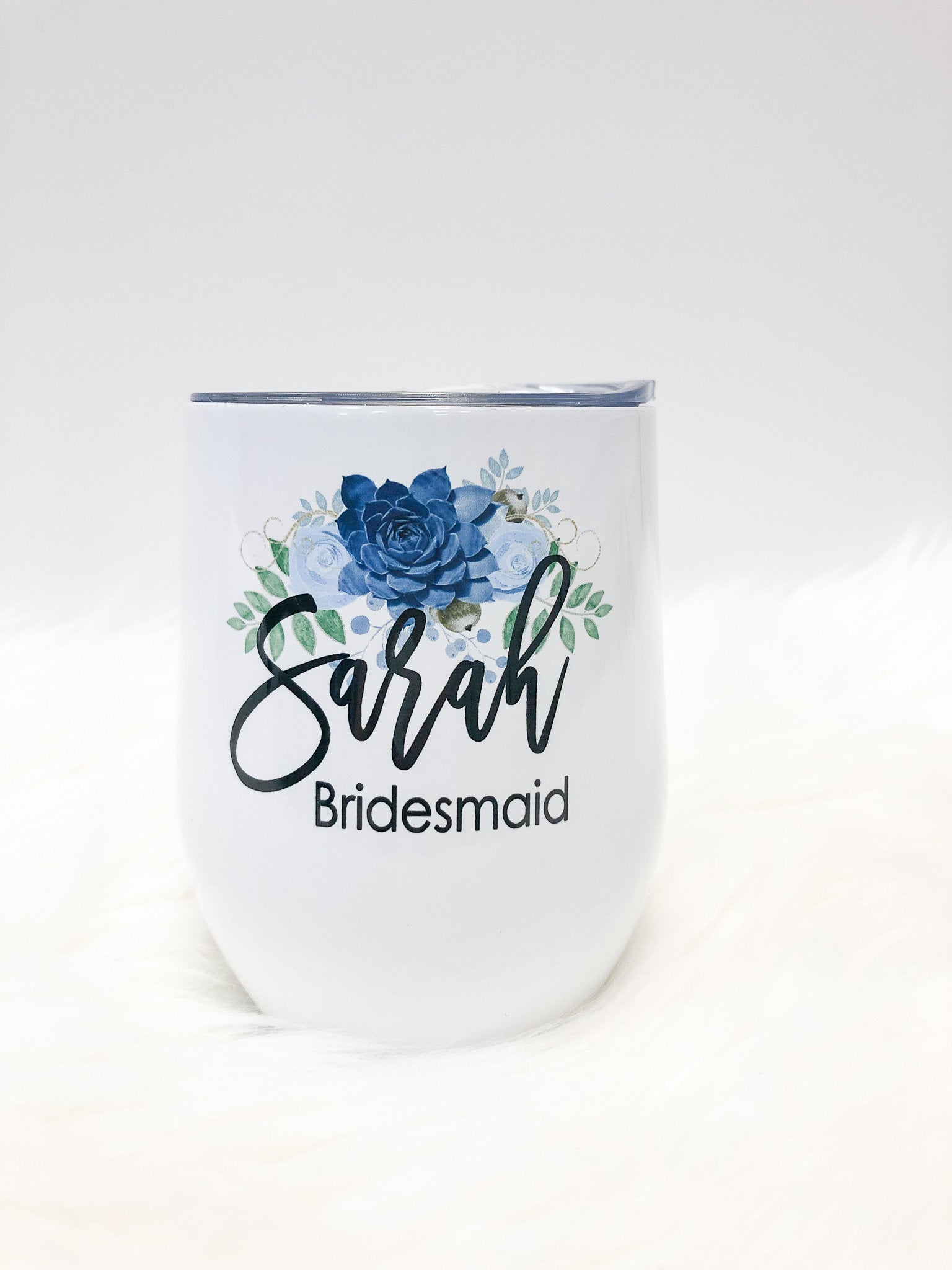 Personalized Bridesmaid Wine Tumbler, Gift for Bridesmaid, Custom Wine Tumbler