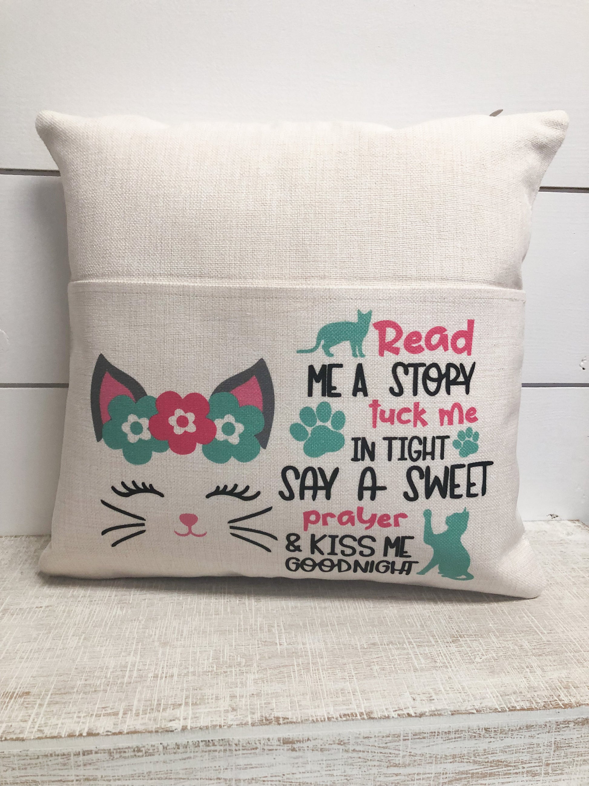 Personalized Pillow for Kids, Pocket Pillow, Christmas Gift for Granddaughter from Granddmother